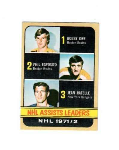 Orr & Esposito & Ratelle 1972-73 Topps Hockey Scouring Leaders  Bruins & Rangers - Photo 1 sur 2