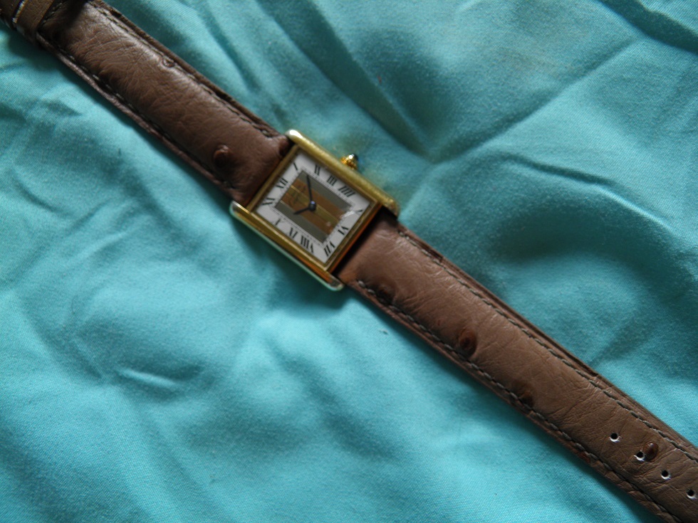 Bracelet Montre 16mm Fait Main En Veau Façon Autruche - Gris Taupe, Fabrication Française