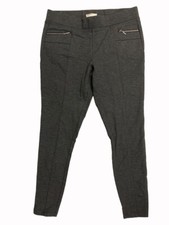 Matty M Women's Ponte Pant Legging w/ Horizontal Pocket Zipper Heather Charcoal