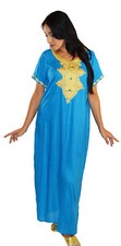 Moroccan Caftan Kaftan Women African Beach Summer Long Dress Light Blue