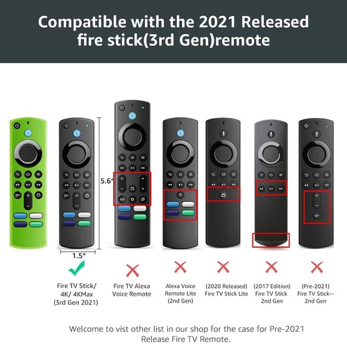 (3 Pack) Firestick Remote Cover 3rd Gen with Alexa Voice Remote 4K,Fire TV Stick - Picture 7 of 8