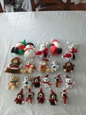 Lot Of 21 Small Christmas Stuffed Animals