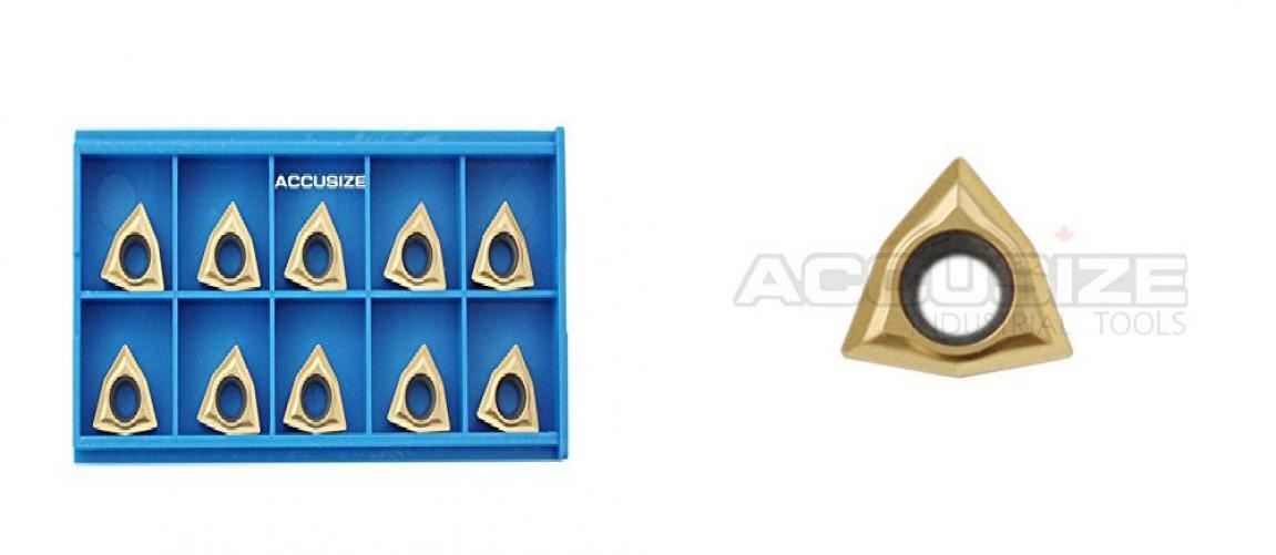 10pcs Tin-coated CNC Carbide Insert Cutter Indexable Lathe Milling