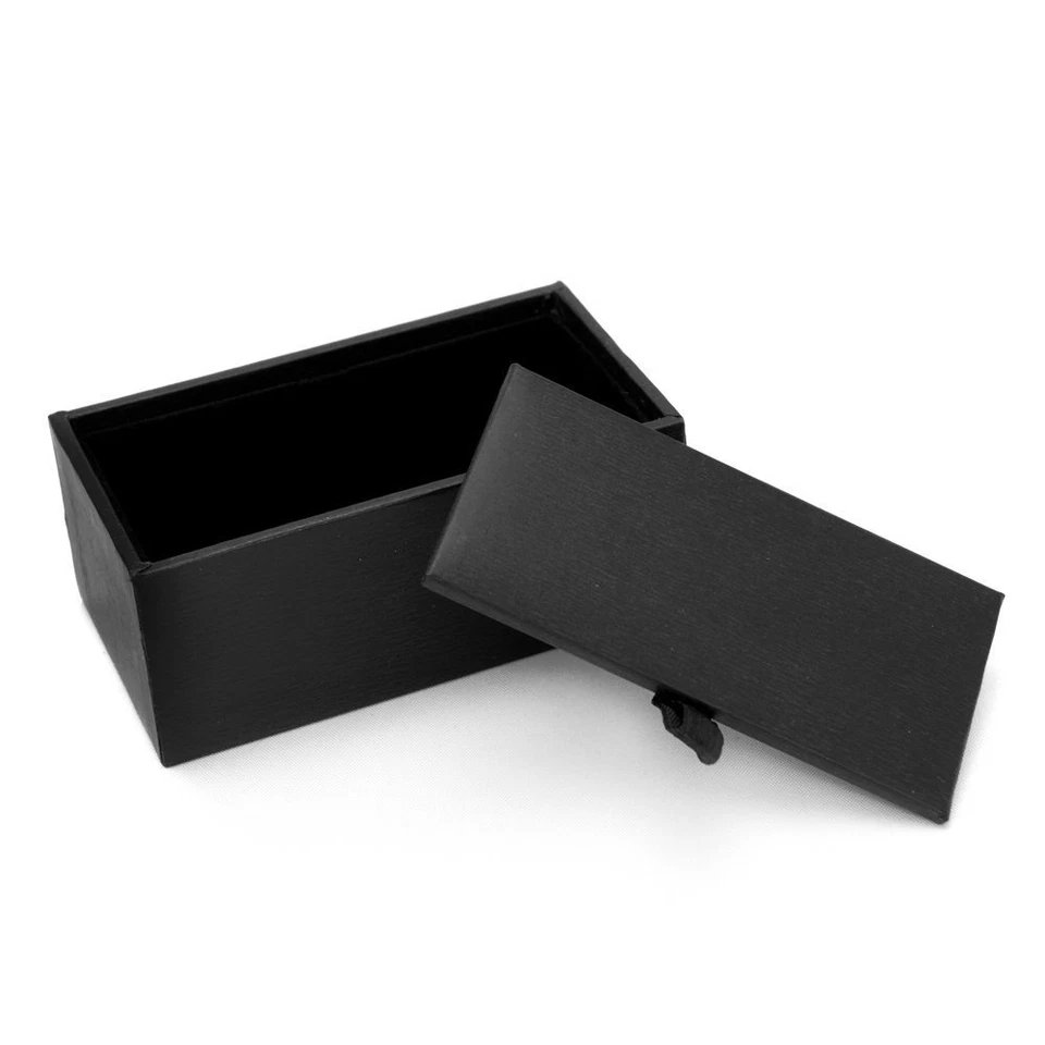 Gemelos de bellota con inserción de acrílico en una caja de cuero sintético negro X2AJ133 - XCBOX Foto 2 de 2