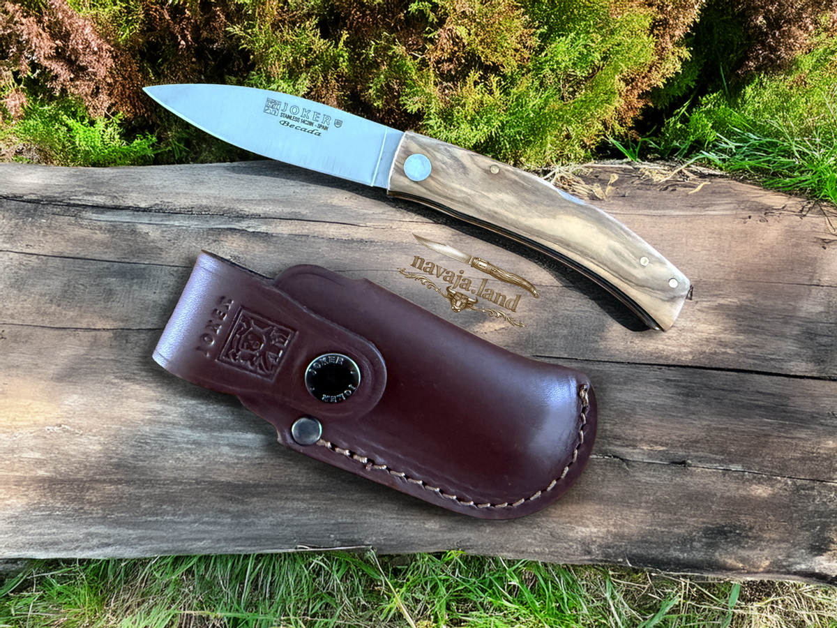 Joker BECADA Knife – 3.15” Sandvik 14C28N Blade | Olive Wood