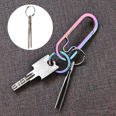 Mini Titan Pinzette Tragbare Pinzette Nipper für Outdoor Survival Tool