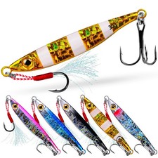 5pcs Metal Fishing Bait 7g-30g Sea Lead Jig Sinking Fish Lure Bass Hook LF126