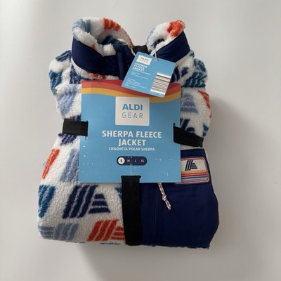 ALDI Gear Sherpa Fleece Jacket Full Zip Size Small New with Tags