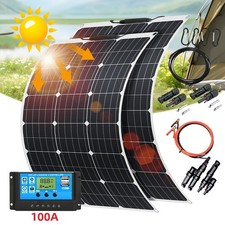 300W 12V Solar Panel Monocrystalline Flexible for Marine RV Trailer Boat Camping