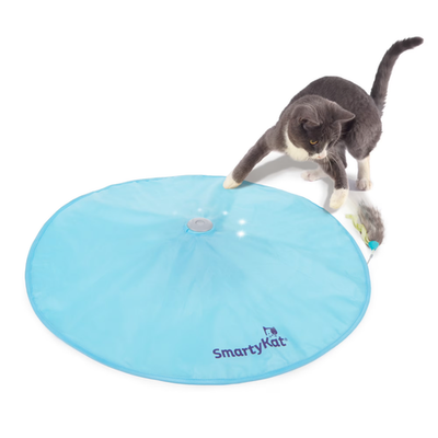 #ad SmartyKat Hot Pursuit Electronic Concealed Motion amp; Light Cat Toy with Faux Fur $16.49