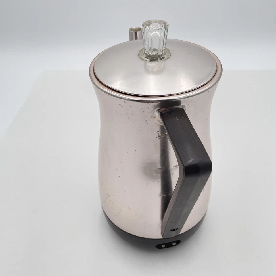 Percolador de café eléctrico West Bend vintage 8 tazas perilla de vidrio tono cobre MCM Foto 4 de 4