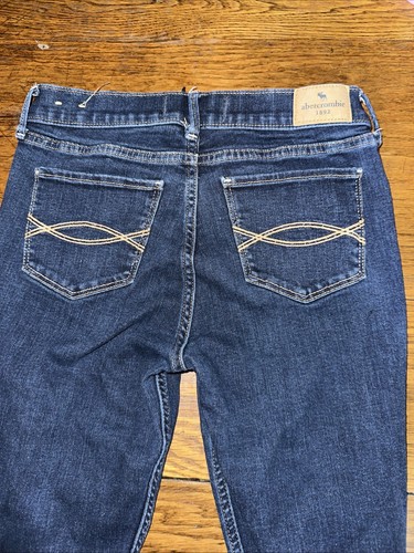 Abercrombie Kids Super Skinny Jeans 15/16 Dark Wash Distressed - Picture 9 of 11