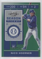 2020 Panini Chronicles Contenders Optic Green Prizm 13/50 Nico Hoerner #28 2t9