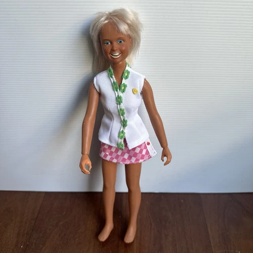 Vintage 1974 Dusty The Tennis Champion Doll w Golf Champion Pink Skirt