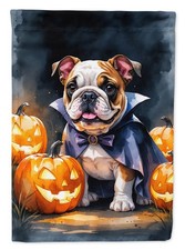 Caroline's Treasures English Bulldog Puppy Halloween Garden Flag DAC8417GF