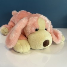Vintage Toys R Us Animal Alley Pink Darby Dog Plush 2000 Stuffed Animal 16"