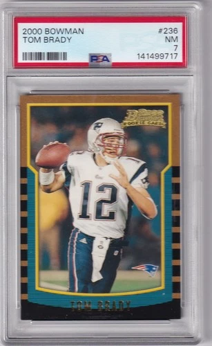 2000 Bowman Tom Brady RC PSA 7