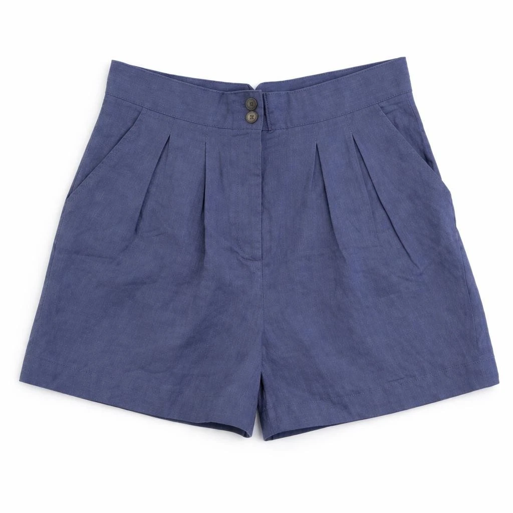 Jason Wu Womens Shorts Size 10 Linen Blend Paper Bag High Waisted Pleated NEW