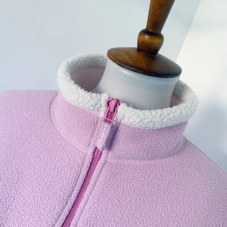 Chaqueta LL Bean Vintage Cremallera Vellón Y Sherpa Rosa Talla Grande 14/16 L Niñas Foto 4 de 4