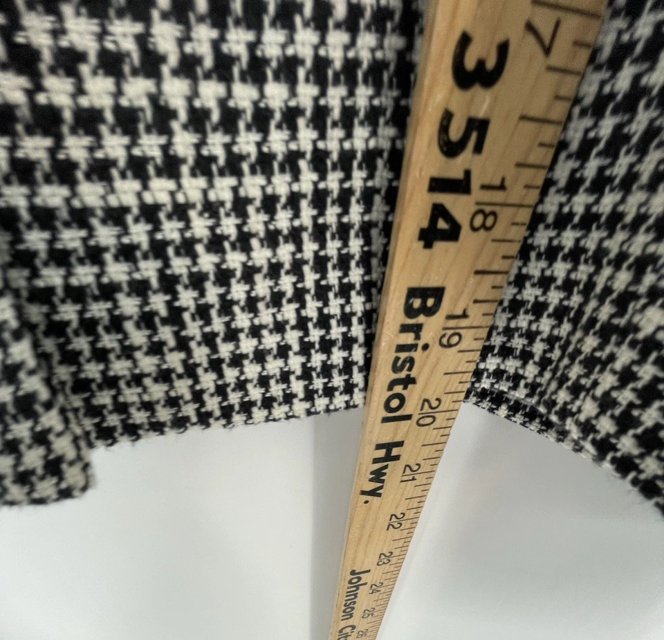 Abercrombie Fitch XL Black White Houndstooth Crop Blazer Boxy Y2K 90s - Image 3 of 4