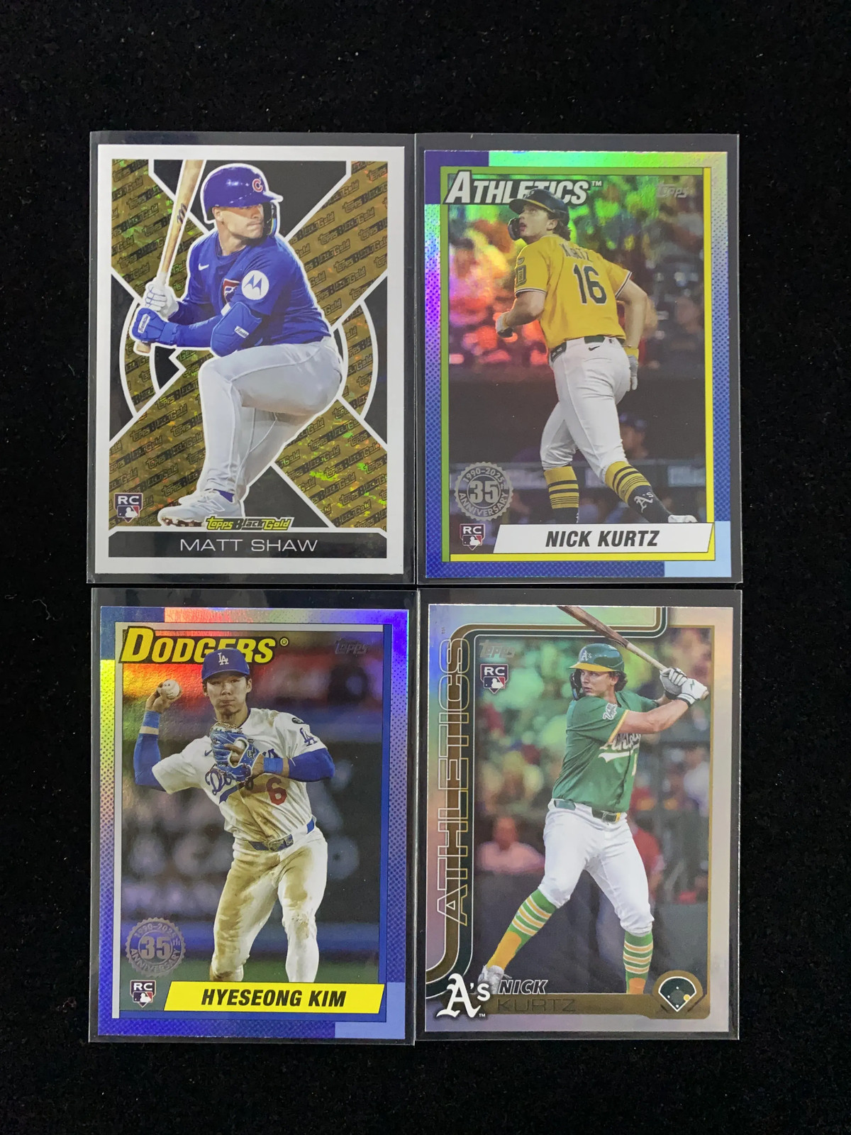 2025 Topps Update Series Nick Kurtz Matt Shaw Hyeseong Kim RC Rookie Lot*4 pdx