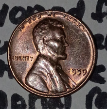 1959 Lincoln Memorial Small Cent RB Bronze Business Strike Philadelphia KM#201