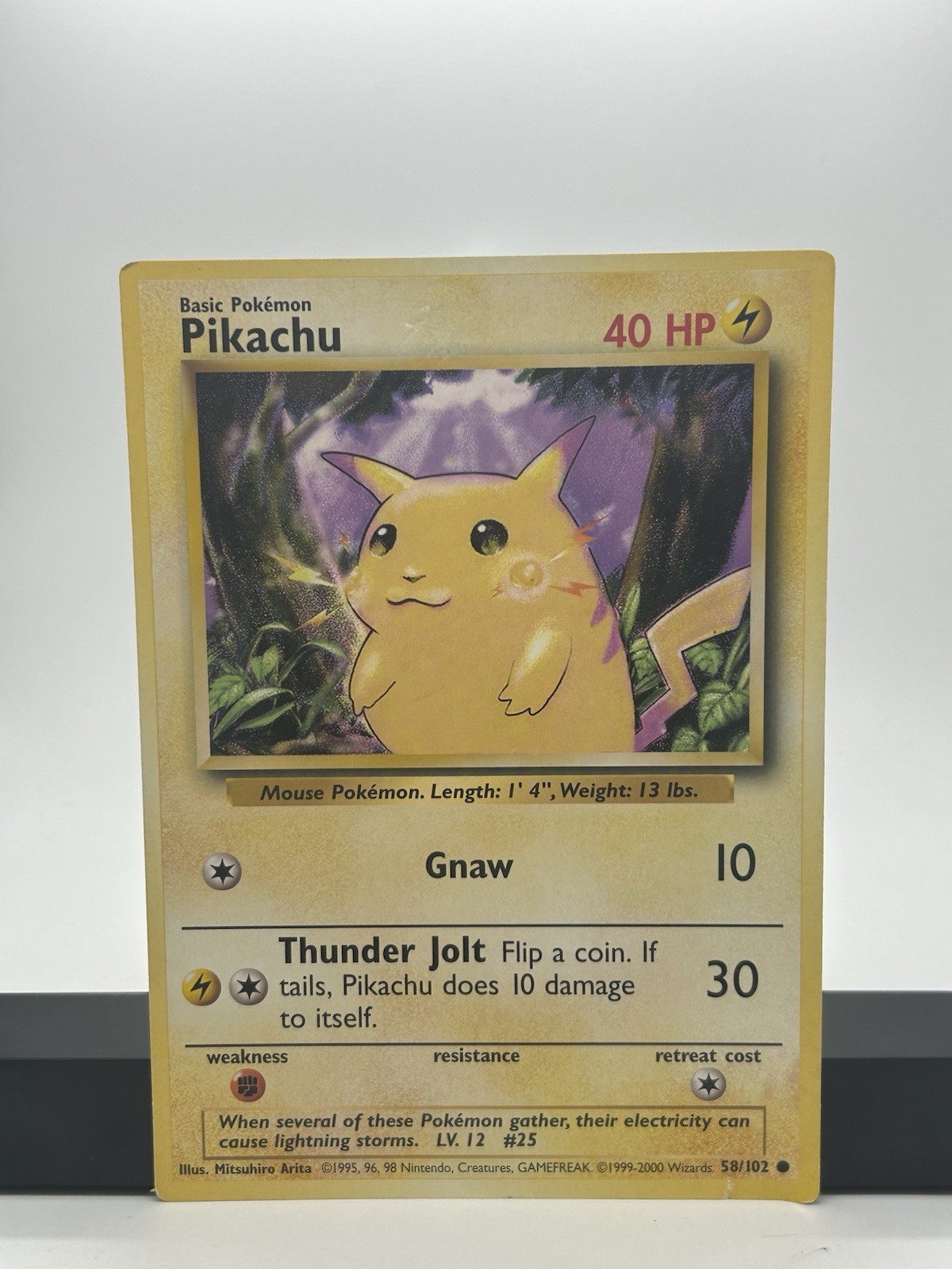 Pokemon Card Pikachu 58/102 JUMBO - NOT FOR PLAY USE - Promotional Product