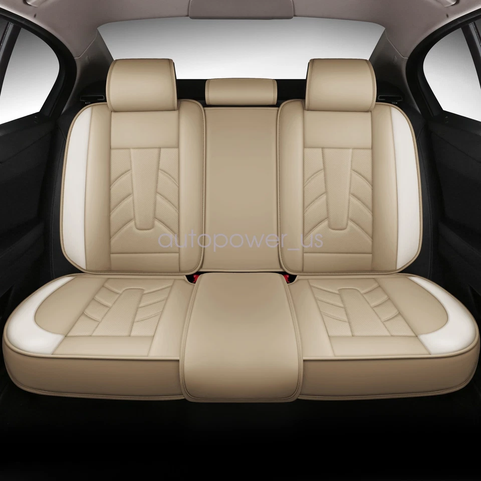 For Ford Edge 2007-22 Car 5-Seat Covers PU Leather Full Set Front Rear Cushion - Image 3 of 4