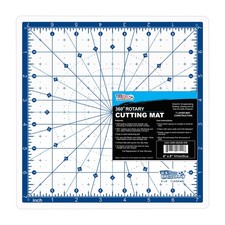8" x 8" WHITE Self Healing 7-Ply Durable Round Rotating Cutting Mat