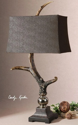 Elegant Stag Horn One-Light Table Lamp - 19" Wide, 12" Deep - Picture 4 of 5