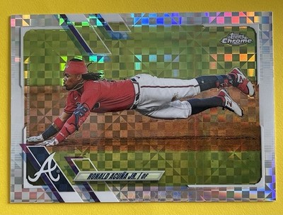 2021 Topps Chrome - Ronald Acuña Jr. #50 X-Fractor Atlanta Braves