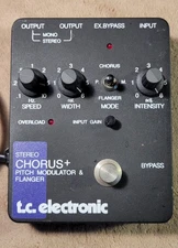 Vintage TC Electronic Stereo Chorus + Pitch Modulator & Flanger Effect Pedal