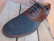 JOHNSTON MURPHY Mens Casual Dress Shoes Blue Brown Saddle Oxfords Size 8.5D NWOT