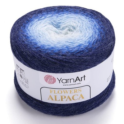 Yarnart Flowers Alpaca 20 Rainbow Multicolor Crochet Yarn 250G 1028 Yards