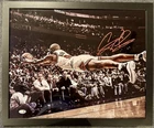 CHICACO BULLS LEGEND DENNIS RODMAN DIVE SIGNED AUTO PICTURE IN 16x20 FRAME JSA.