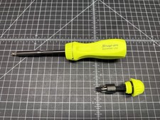 Snap-on Tools USA HI VIZ YELLOW Hard Handle Ratcheting Screwdriver SSDMR4B