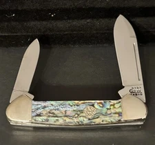 🔥 2001 Case XX 82132 Paua Abalone Baby Butterbean Pocket Knife Shell Shield