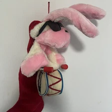 THE ENERGIZER BUNNY PLUSH CHRISTMAS STOCKING 27" LENGTH SUNGLASSES VINTAGE 1993