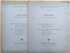 Richard Strauss: Sechs Lieder op. 67, 2 Hefte, für hohe Stimme und Klavier