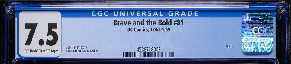 BRAVE AND THE BOLD 81 CGC 7.5 NEAL ADAMS BATMAN THE FLASH BORK FIRST APPEARANCE - Image 3 of 4