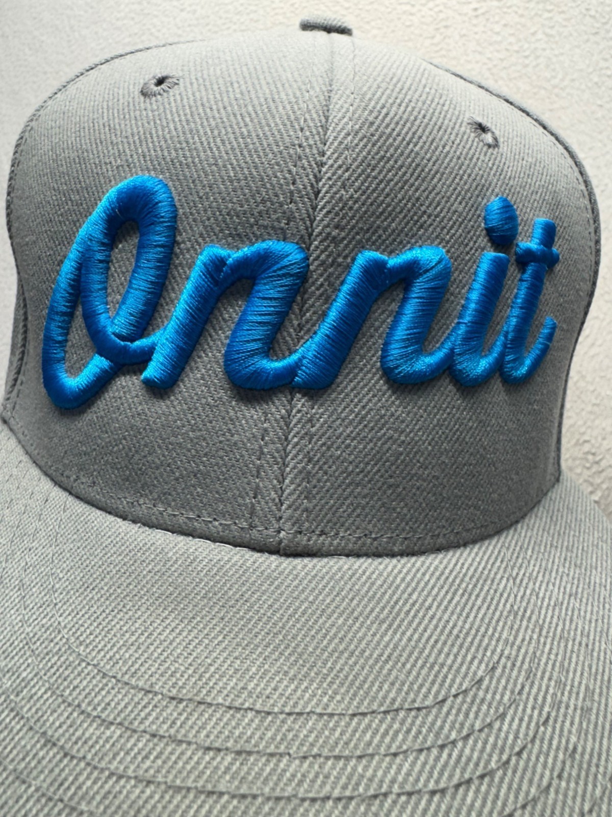 Onnit Gray Adjustable Snapback Hat With Blue Embr… - image 6
