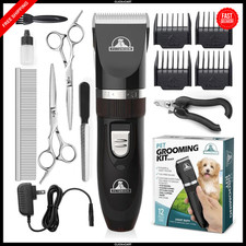 Dog Clippers for Thick Coats  Pro Grooming Kit, Low Noise, Rechargeable Trimmer