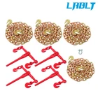 LABLT 4Pcs 3/8"-1/2" Chain and Binder Kit Ratchet Load Binder 10FT G80 Chains