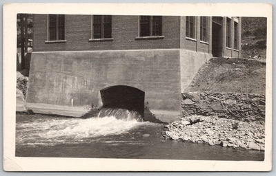 #ad Vintage RPPC Industrial Building Water Outflow Power Plant Postcard $8.97