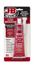 J-B Weld 31314 High Temperature RTV Silicone Gasket Maker and Sealant - Red -...
