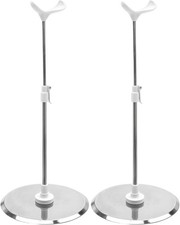 2Pcs Adjustable Doll Stand for BJD Dolls 15.7" - 27.6" Tall, Stainless Steel Dis
