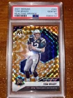 2021 Panini MOSAIC Tom Brady REACTIVE ORANGE Prizm PSA 10 Gem Mint SB MVP # 282