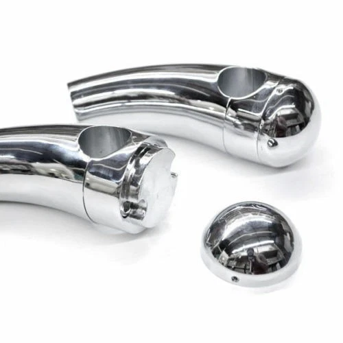 1" Handlebar 3.5" Risers Pull Back Motorcycle Chrome Fit For Harley Custom - Image 2 of 4