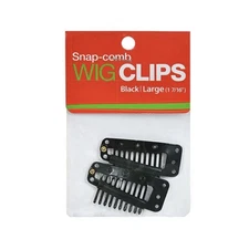 Magic Collection 2PC Snap-comb Wig Clips Black| Large (1 7/16”) #049L  Extension