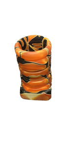 Hand Turned Orange and Black Acrylic shot glass
